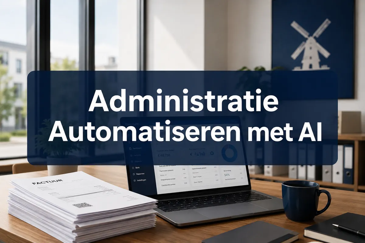 Administratie automatiseren met AI in een modern Nederlands kantoor