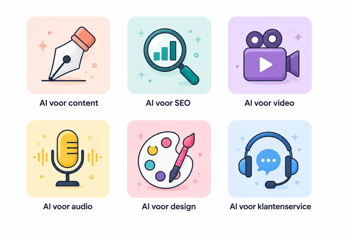 Overzicht van AI-tools voor bedrijven per categorie