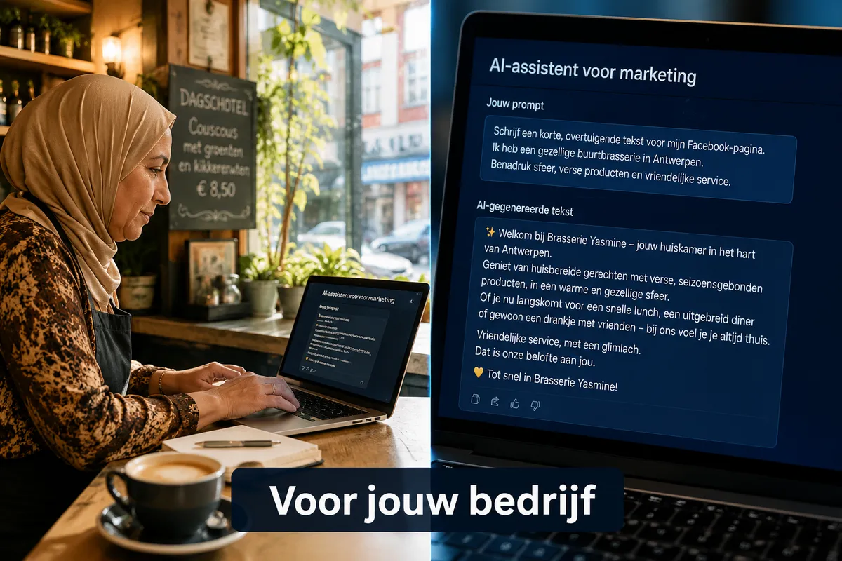 Generatieve AI genereert content voor een bedrijf