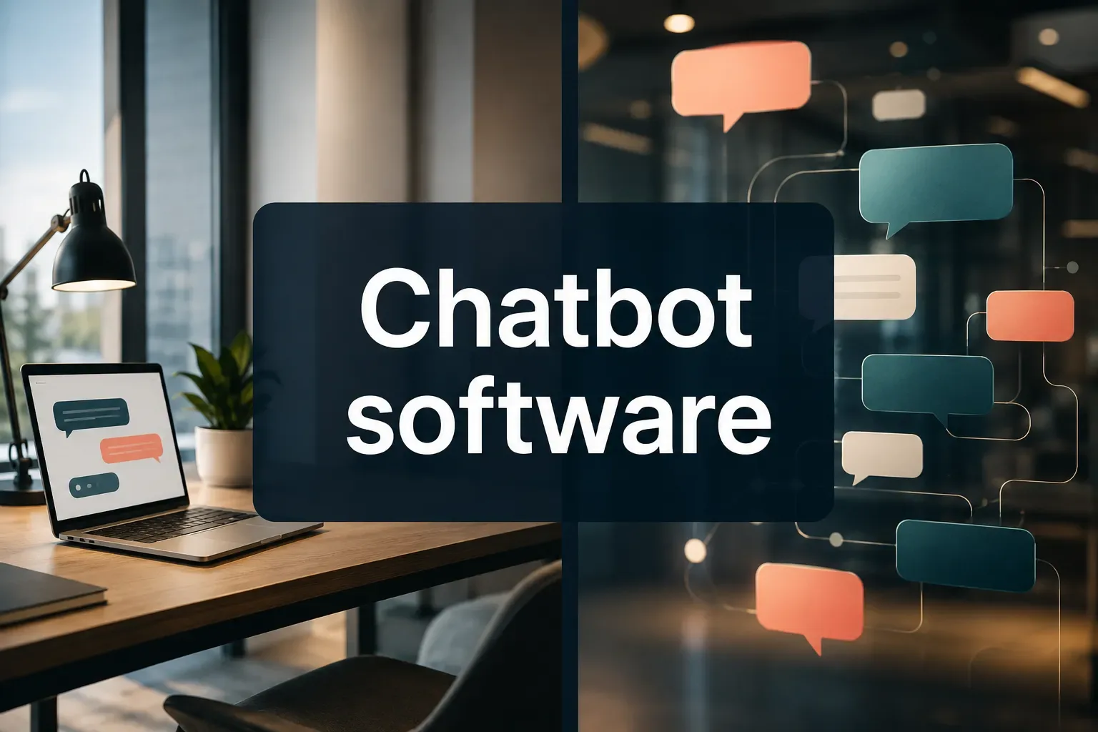 Laptop met een chatbot-venster voor geautomatiseerde klantenservice op een website