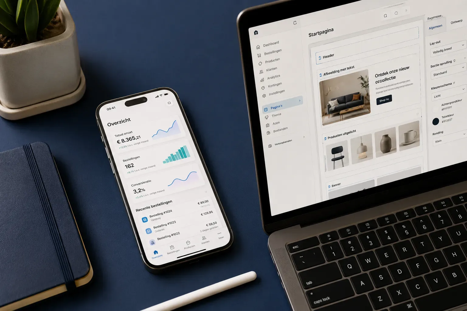Studio product hero: (), bright studio flat-lay of a modern smartphone displaying a clean app interface, surrounded by a